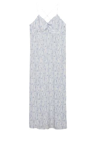 Robe longue imprimée - Blanc cassé