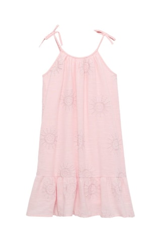 Robe détails brodés - Rose pastel
