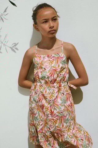 Robe à imprimé tropical - Vert