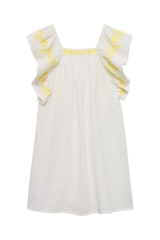 Robe détails brodés - Blanc