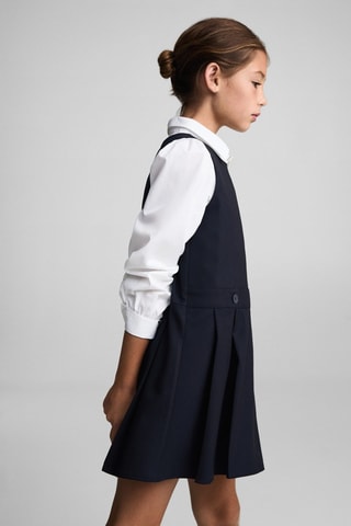 Robe courte plissée - Bleu marine