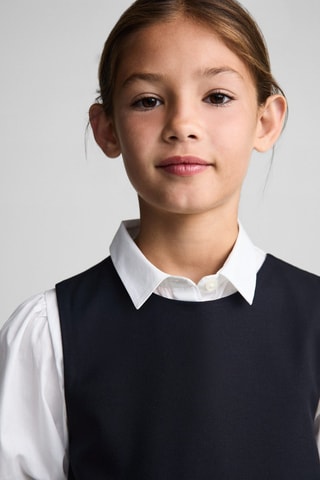 Robe courte plissée - Bleu marine