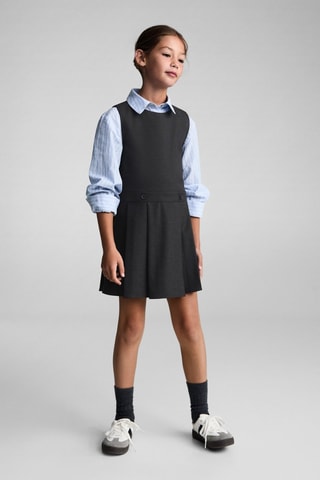 Robe courte plissée - Gris