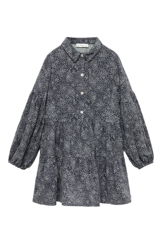 Robe à fleurs - Anthracite