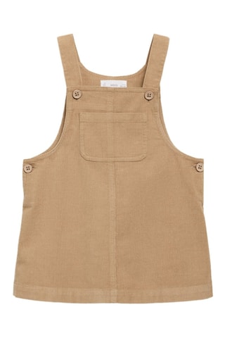 Robe chasuble velours milleraies - Camel