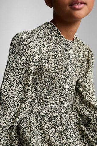 Robe imprimée boutons - Kaki