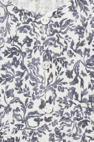 Robe plissée à fleurs - Bleu