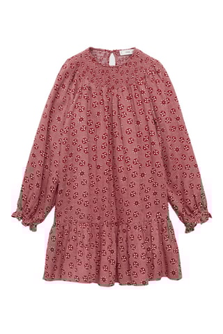 Robe coton fleurs - Rose