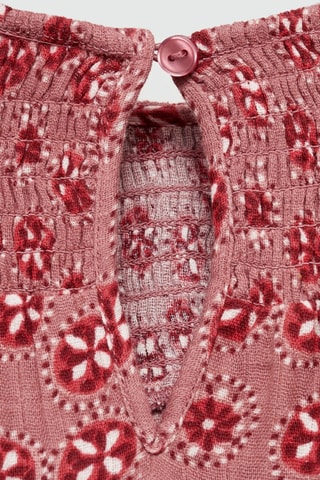 Robe coton fleurs - Rose