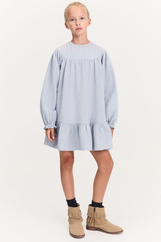 Robe détails brodés - Bleu