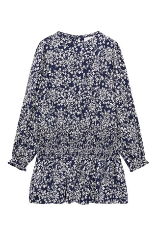 Robe à fleurs - Bleu marine