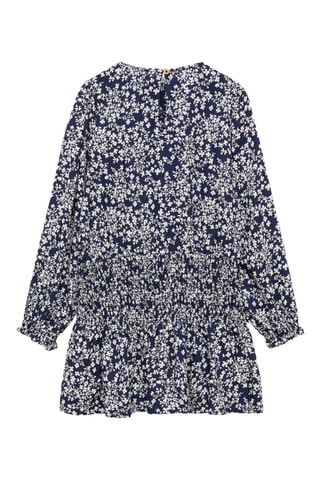 Robe à fleurs - Bleu marine