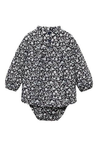 Robe et culotte imprimées - Bleu marine