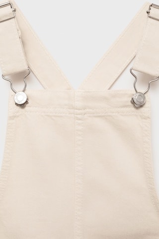 Robe chasuble courte en jean - Ecru