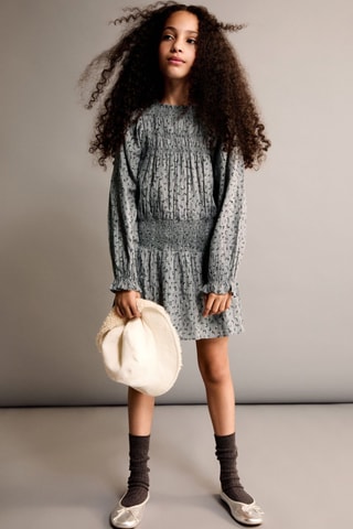 Robe imprimée Lurex - Gris