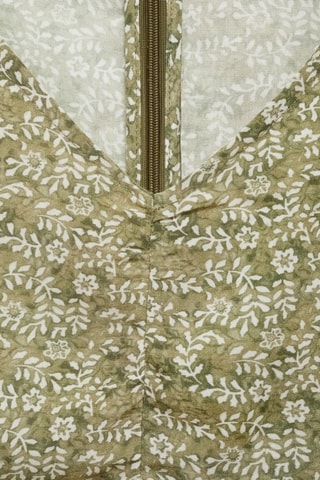 Robe à fleurs volantée - Vert