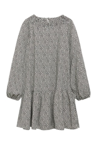 Robe à fleurs - Noir