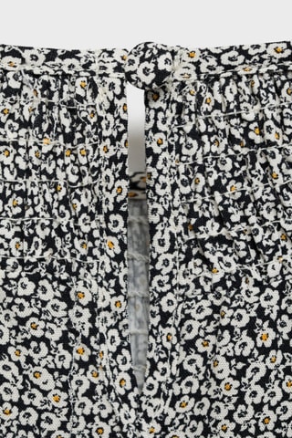 Robe à fleurs - Noir