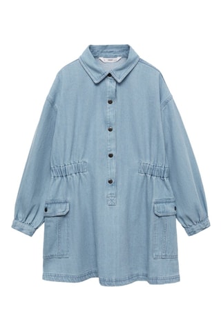 Robe chemise jean - Bleu