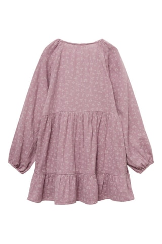 Robe imprimée à volants - Violet