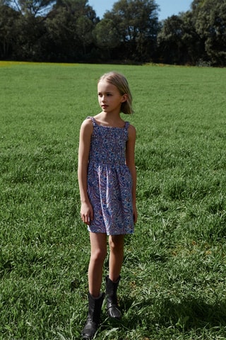 Robe en imprimé paisley - Bleu