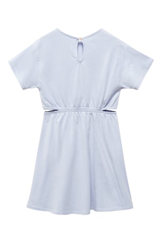 Robe brodée ouvertures latérales - Ciel