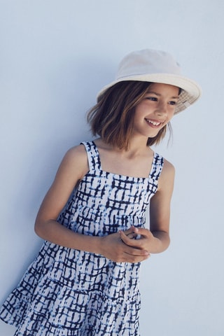 Robe en imprimé tie and dye - Bleu