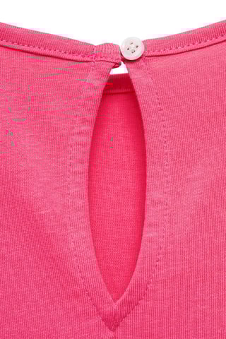 Robe coton volants - Fuchsia