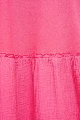 Robe coton volants - Fuchsia
