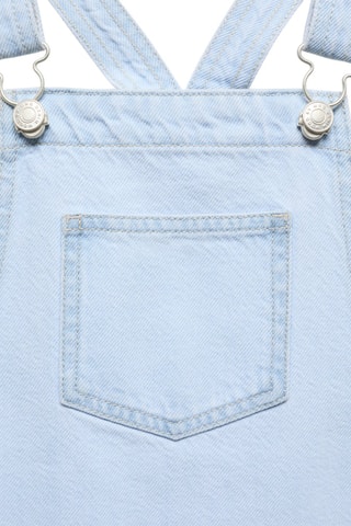 Robe chasuble courte en jean - Ciel