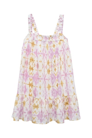 Robe coton imprimée - Mauve