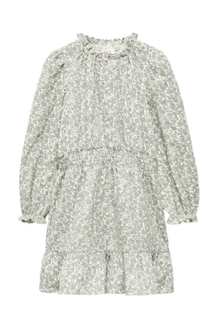 Robe imprimée à volants - Vert