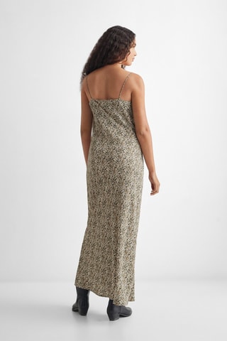 Robe longue imprimée - Beige