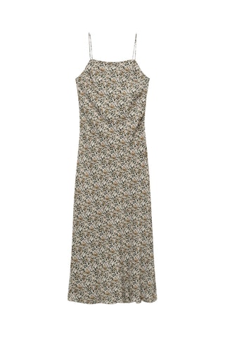 Robe longue imprimée - Beige