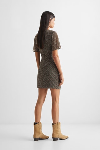 Robe gaze imprimée - Vert