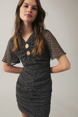 Robe gaze imprimée - Vert