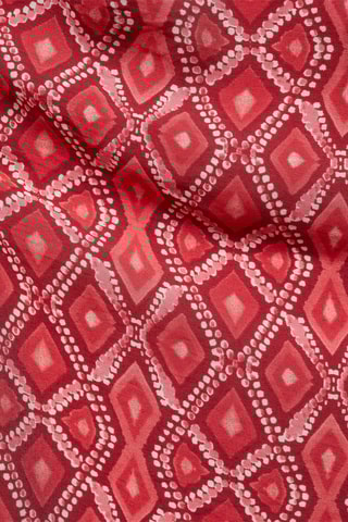 Robe asymétrique imprimée - Rouge