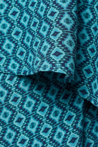 Robe asymétrique imprimée - Turquoise