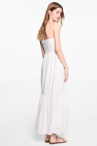 Robe longue lurex - Blanc cassé