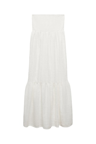 Robe longue lurex - Blanc cassé