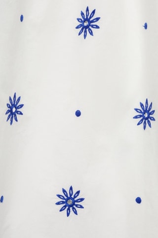 Robe brodée miroirs - Blanc cassé