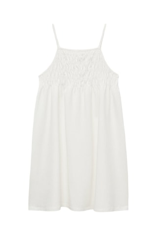 Robe à détails froncés - Blanc cassé