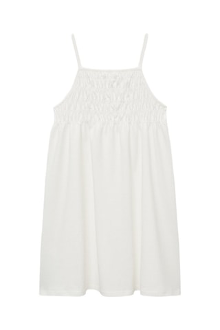 Robe à détails froncés - Blanc cassé