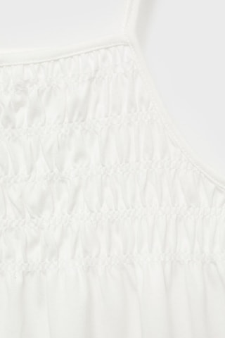 Robe à détails froncés - Blanc cassé