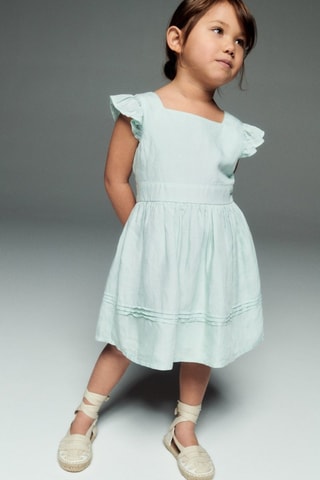 Robe en lin - Vert pastel