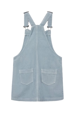 Robe chasuble velours côtelé poches - Bleu