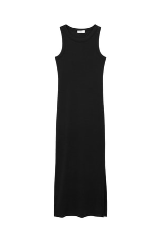Robe longue fendue - Noir