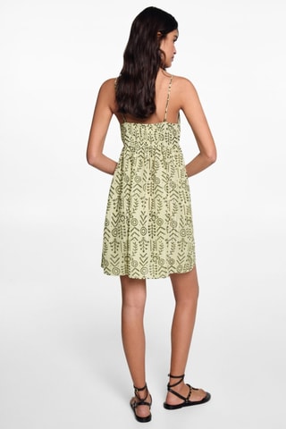 Robe en imprimé ethnique - Vert pastel