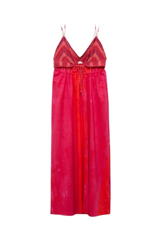 Robe longue crochet - Fuchsia