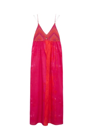 Robe longue crochet - Fuchsia